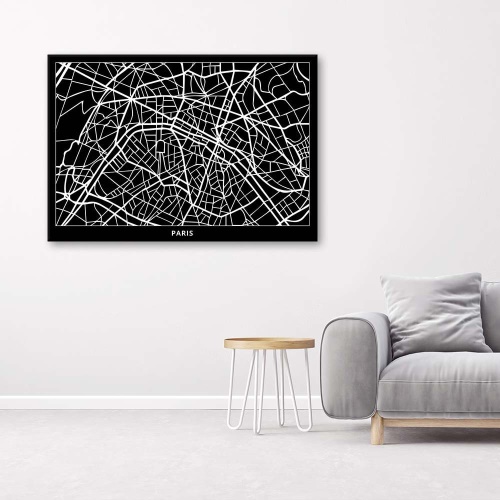 Obraz na plátně Mapa Paříže