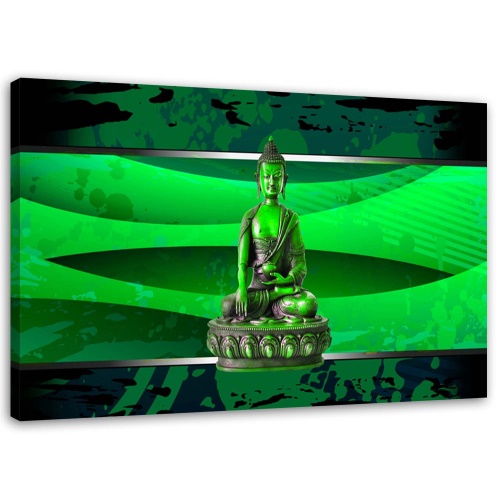 Obraz na plátně Socha Buddhy Zelená