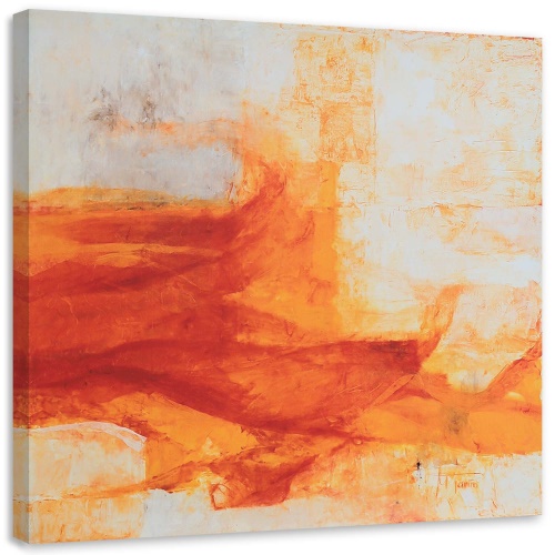 Obraz na plátně Oranžová abstrakce