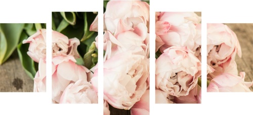 5-dielny obraz romantická kytica