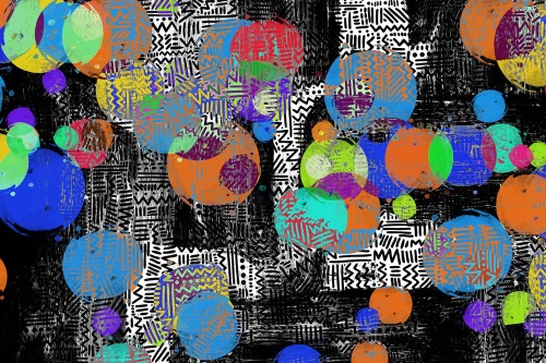 Samolepiaca tapeta abstraktná kompozícia
