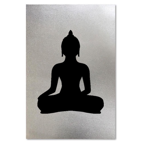Obraz na plátně Černý zenový Buddha