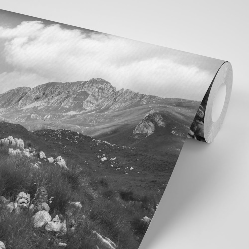 Samolepiaca fototapeta čiernobiele údolie v Čiernej Hore