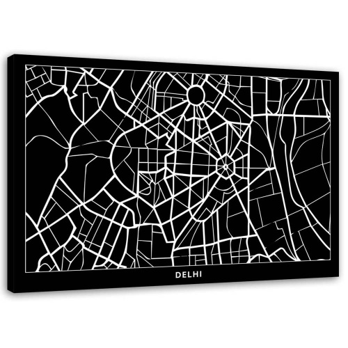 Obraz na plátně Dillí Mapa města