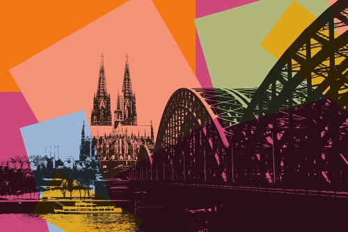 Samolepiaca tapeta digitálna ilustrácia mesta Kolín