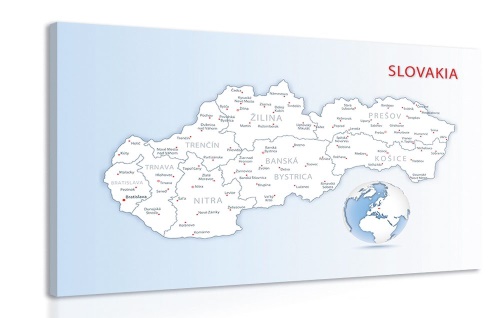 Obraz mapa Slovenskej republiky