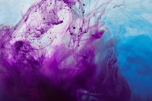 Samolepiaca tapeta kúzelná fialovo-modrá abstrakcia