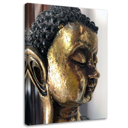 Obraz na plátně Golden Buddha Zen Spa