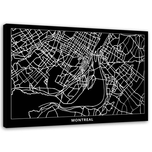 Obraz na plátně Mapa města Montreal