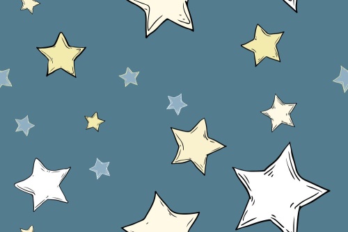 Samolepiaca tapeta vesmírne hviezdičky s modrým pozadím - 75x1000 cm