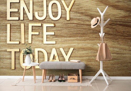 Samolepiaca tapeta s citátom - Enjoy life today
