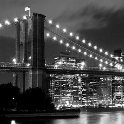 Ozdobný paraván Newyorský most Černobílý