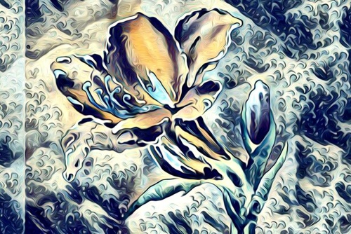 Obraz abstraktný umelecký kvet