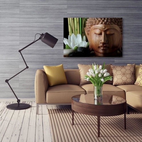 Obraz na plátně, Buddha Bambusové květiny