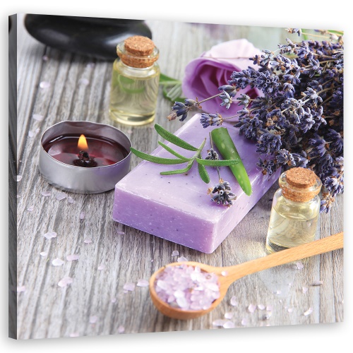 Obraz na plátně, Zen Spa Purple Soap
