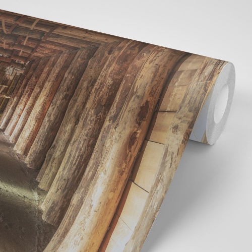 Samolepiaca fototapeta drevená štôlňa