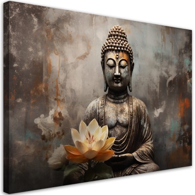 Obraz na plátně, lotosový květ buddha zen - 120x80 cm