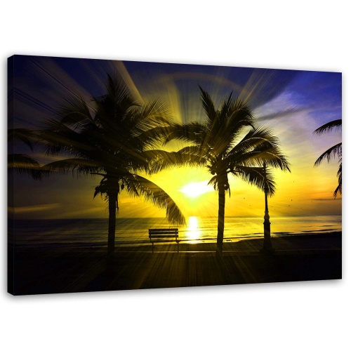 Obraz na plátně Západ slunce v Palmas nad mořem