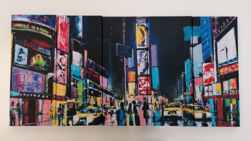 5-dielny obraz farebný New York