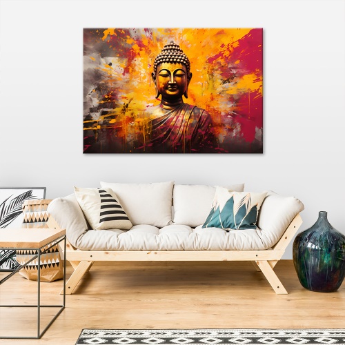 Obraz na plátně, abstraktní buddha zen