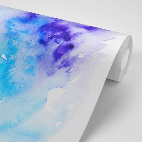 Samolepiaca tapeta modro-fialové abstraktné umenie