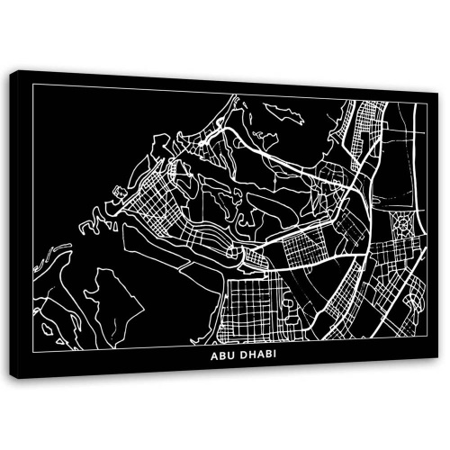 Obraz na plátně Abu Dhabi Mapa města