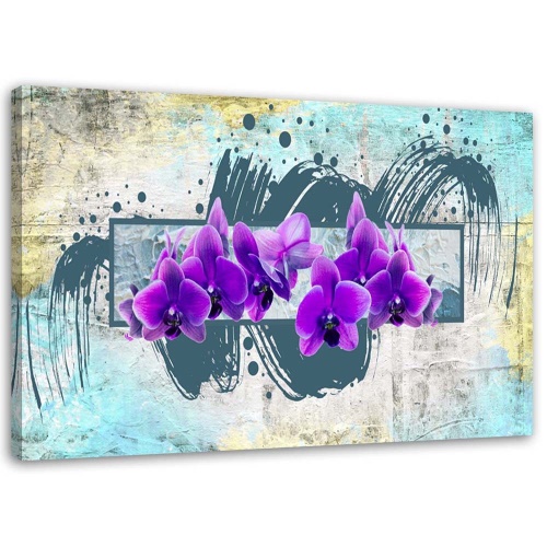 Obraz na plátně Orchidej Fialový květ