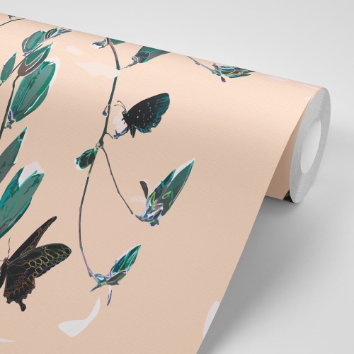 Samolepiaca tapeta krásne motýle v prírode - 75x1000 cm