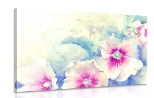 Obraz akvarelová ilustrácia ružových kvetov
