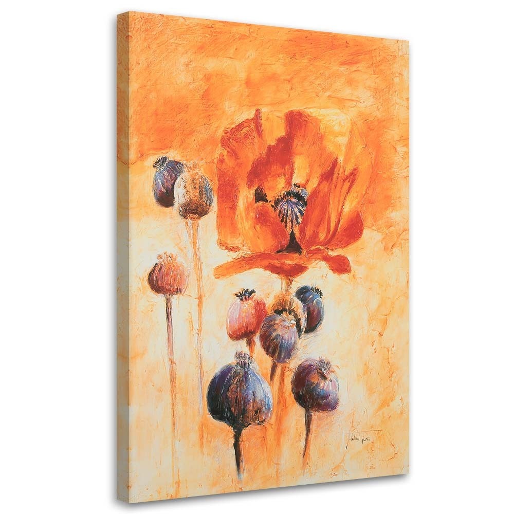 Obraz na plátně Vlčí máky Oranžová jako malovaná - 80x120 cm