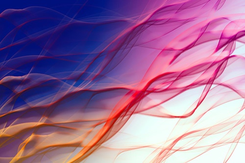 Samolepiaca tapeta abstraktné vlnky plné farieb
