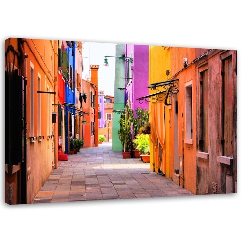 Obraz na plátně Barevné toskánské ulice