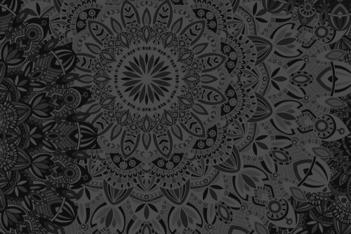 Obraz štýlová Mandala v čiernobielom prevedení