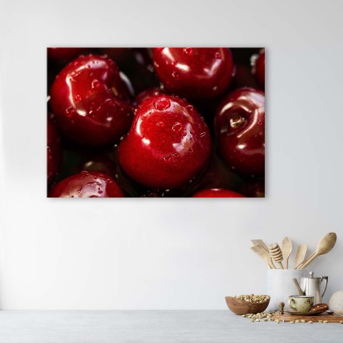 Obraz na plátně, Červené třešně