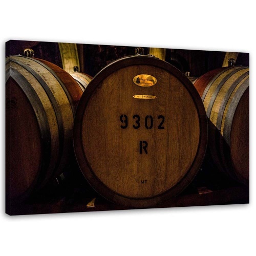 Obraz na plátně Sudy na víno dřevo