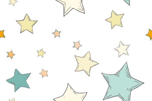 Samolepiaca tapeta vesmírne hviezdičky s bielym pozadím - 75x1000 cm
