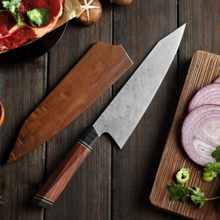 DELLINGER Octagonal Desert Iron Wood Full nůž Kiritsuke / Chef 8,5"
