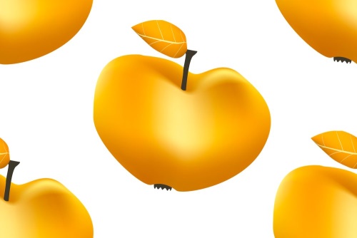 Tapeta zlaté jabĺčka - 75x1000 cm
