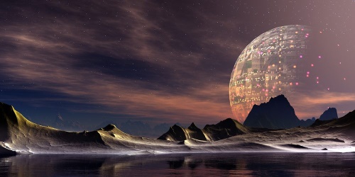 Obraz futuristická planéta