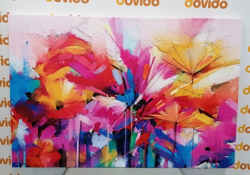 Obraz abstraktné farebné kvety
