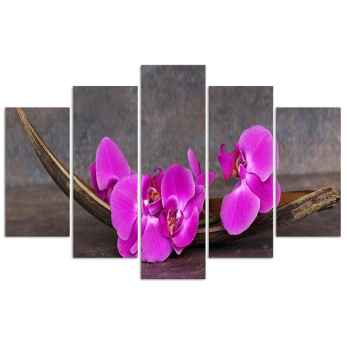 Obraz na plátně pětidílný Orchidejové květinové zenové lázně