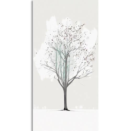 Obraz minimalistický zimný strom