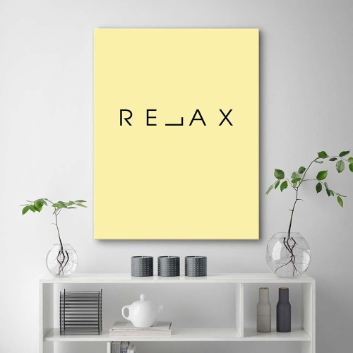 Obraz na plátně Nápis Relax Yellow