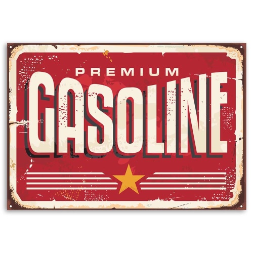 Obraz na plátně Retro značka Benzín