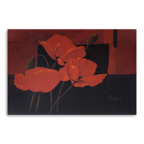 Obraz na plátně Květy máku Červená