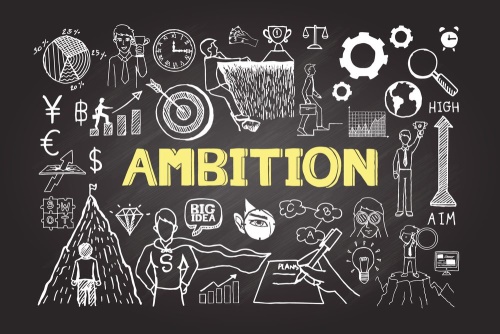 Tapeta motivačná tabuľa - Ambition