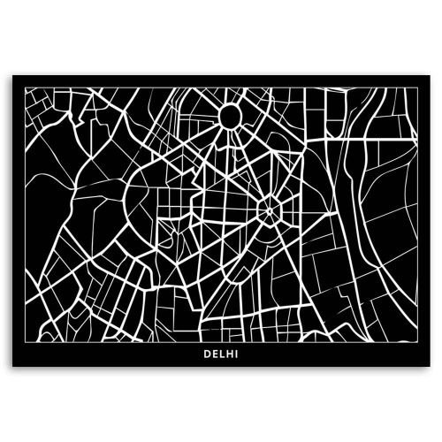 Obraz na plátně Dillí Mapa města