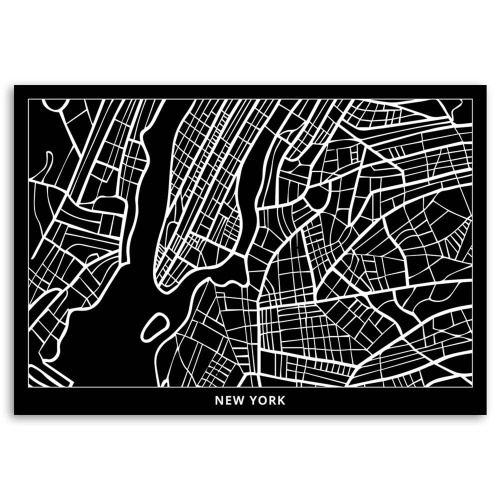 Obraz na plátně Mapa New Yorku