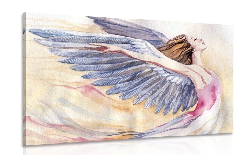 Obraz slobodný anjel s fialovými krídlami