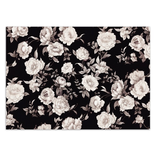 Fototapeta, Černobílé květiny